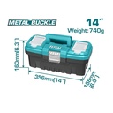 CAJA HERRAMIENTA 14 PLASTICA CIERRE METALICO TOTAL (TPBX0142)