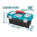 CAJA HERRAMIENTA 20 PLASTICA CIERRE METALICO TOTAL (TPBX0202)