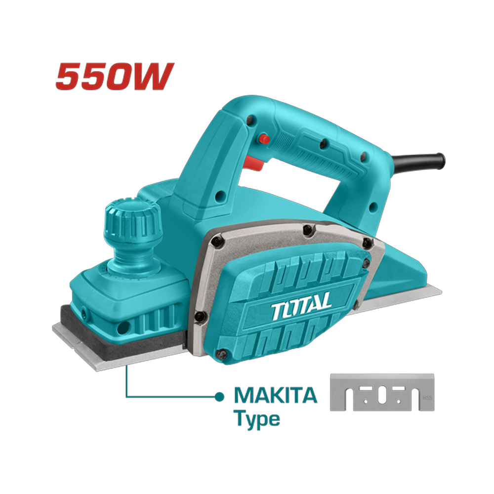 CEPILLO ELECTRICO 550W 120V INCLUYE GUIA INDUSTRIAL TOTAL (UTL5508216)