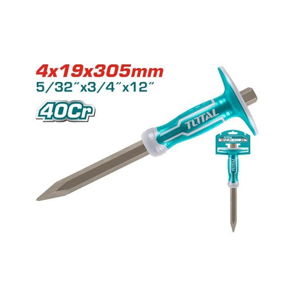 CINCEL PUNTA 3/4 X 12" 4X19X305MM INDUSTRIAL TOTAL  (THT4421219)