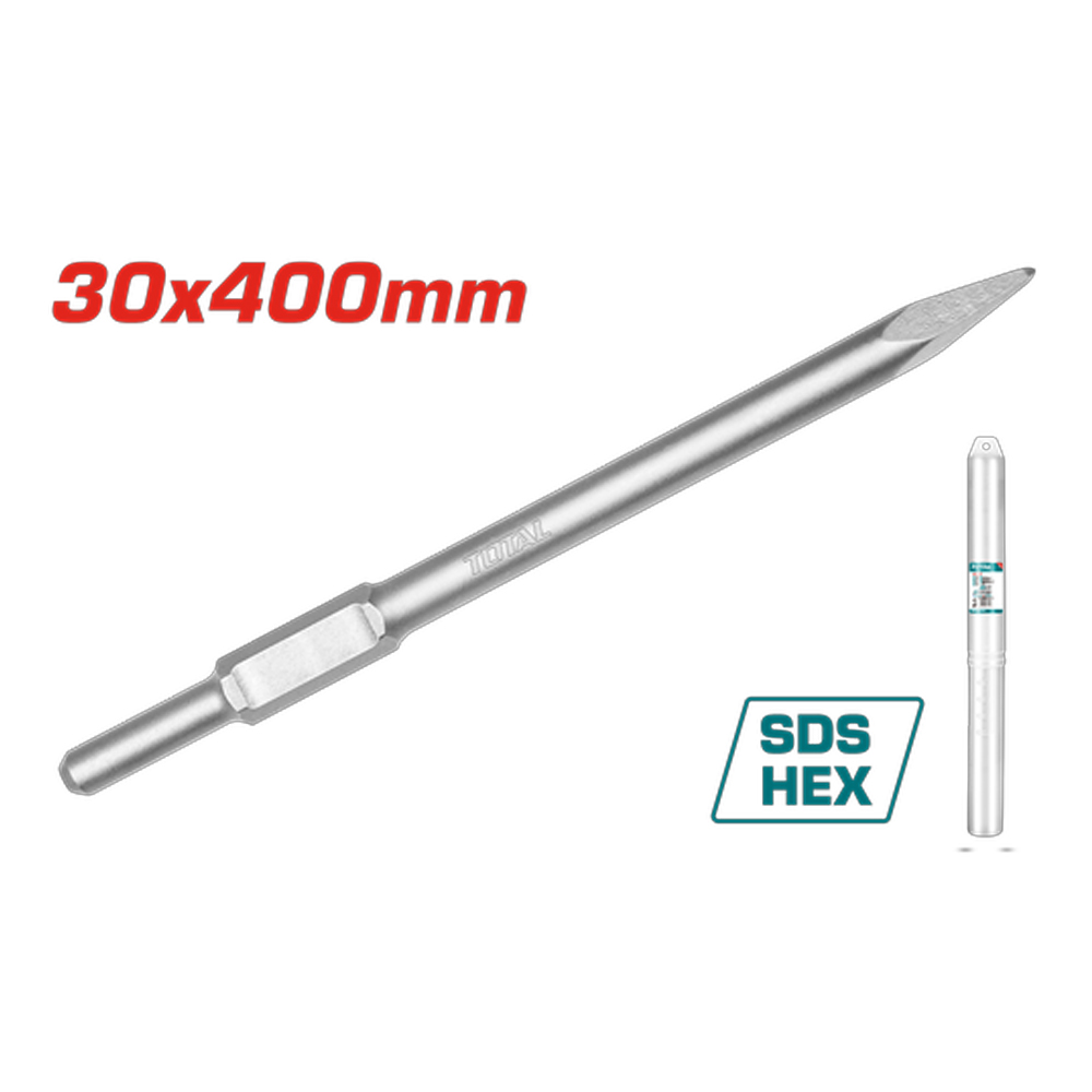 CINCEL PUNTA SDS HEXAGONAL 30X 400 MM SUPER TOTAL (TAC15333011)