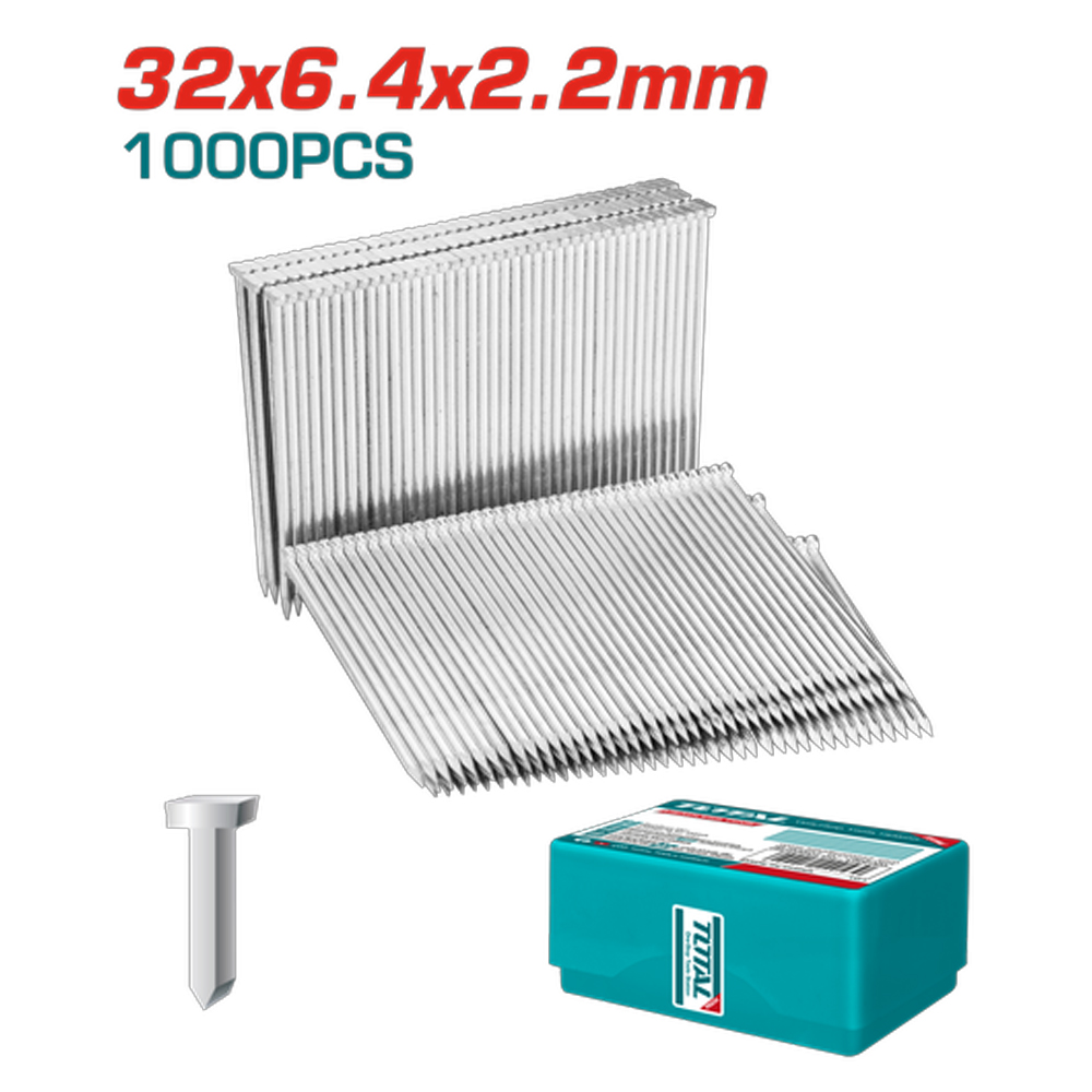 CLAVO 32MM PARA CLAVADORA NEUMATICA 1000 PZS TOTAL (TAC918323)