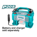 COMPRESOR MINI INALAMBRICO 20V 160PSI AUTOMATICO PARA CARRO BATERIA Y CARGADOR NO INCLUIDO TOTAL (TACLI2002)