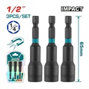 COPA TORNILLO  1/2" IMANTADA JUEGO X 3 PZS  INDUSTRIAL SUPER TOTAL (UTAC271331)