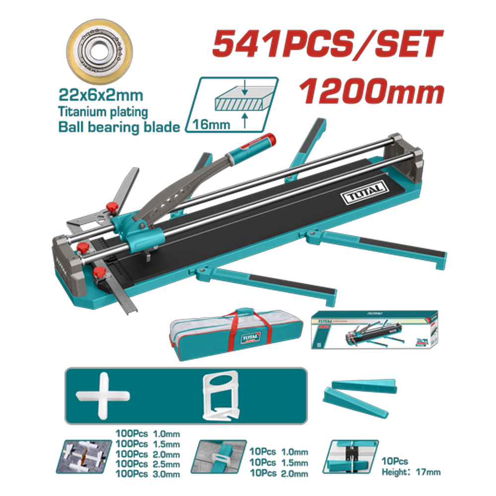 CORTABALDOSA - PORCELANATO 1200 MM INCLYE 500 SEPARADORES DE BALDOZA Y 40 NIVELADORES  SUPER TOTAL (THTC12008)