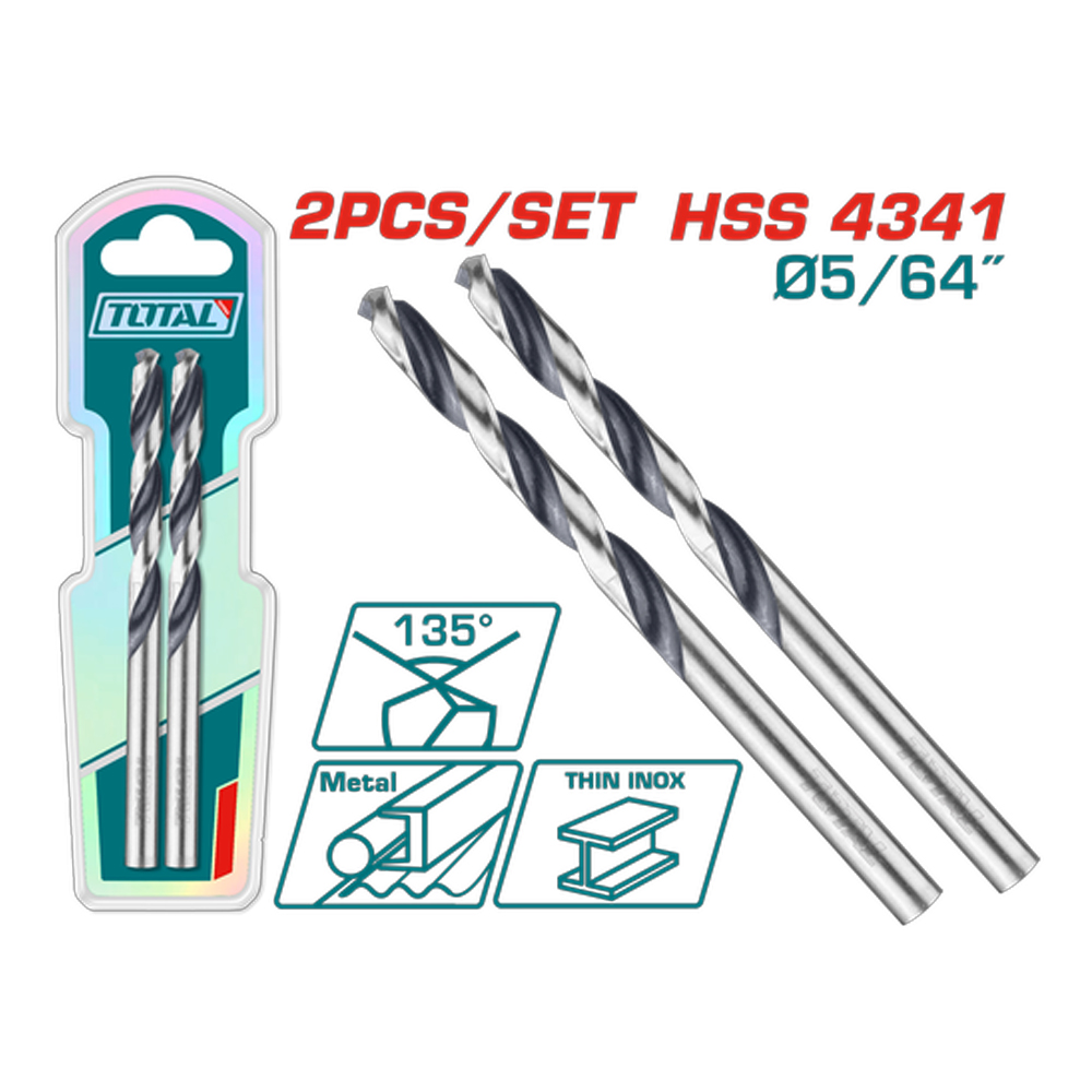 BROCA LAMINA 5/64" JUEGO X 2PZS  INDUSTRIAL SUPER TOTAL (TAC1206454)