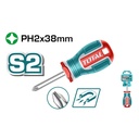 DESTORNILLADOR 1/4X1 1/2" PUÑO  (+) PUNTA IMANTADA INDUSTRIAL SUPER TOTAL  (TSDPH2038)