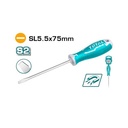 DESTORNILLADOR 5X75MM (-) PUNTA INMANTADA INDUSTRIAL TOTAL (THT265075)