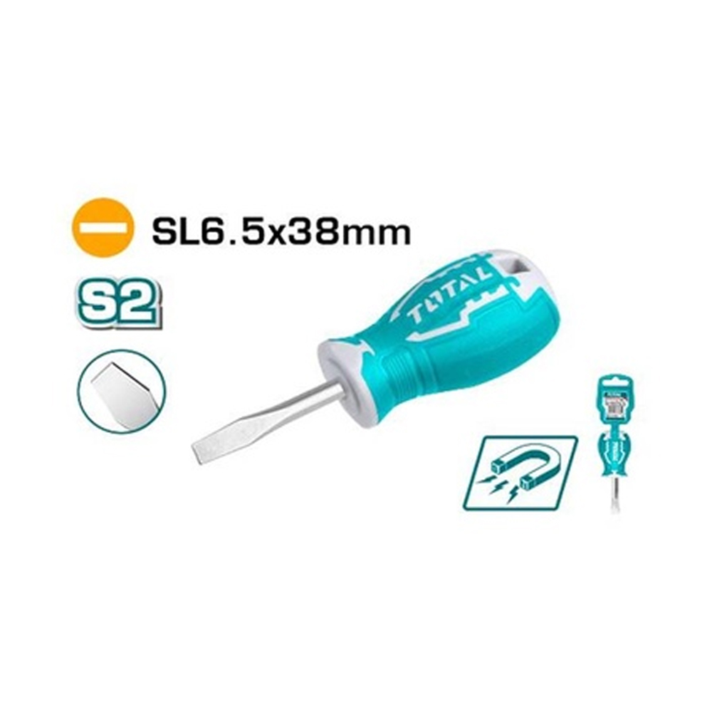 DESTORNILLADOR 6,5X38 MM (PUÑO) (-) PUNTA INMANTADA INDUSTRIAL TOTAL (THT266038)
