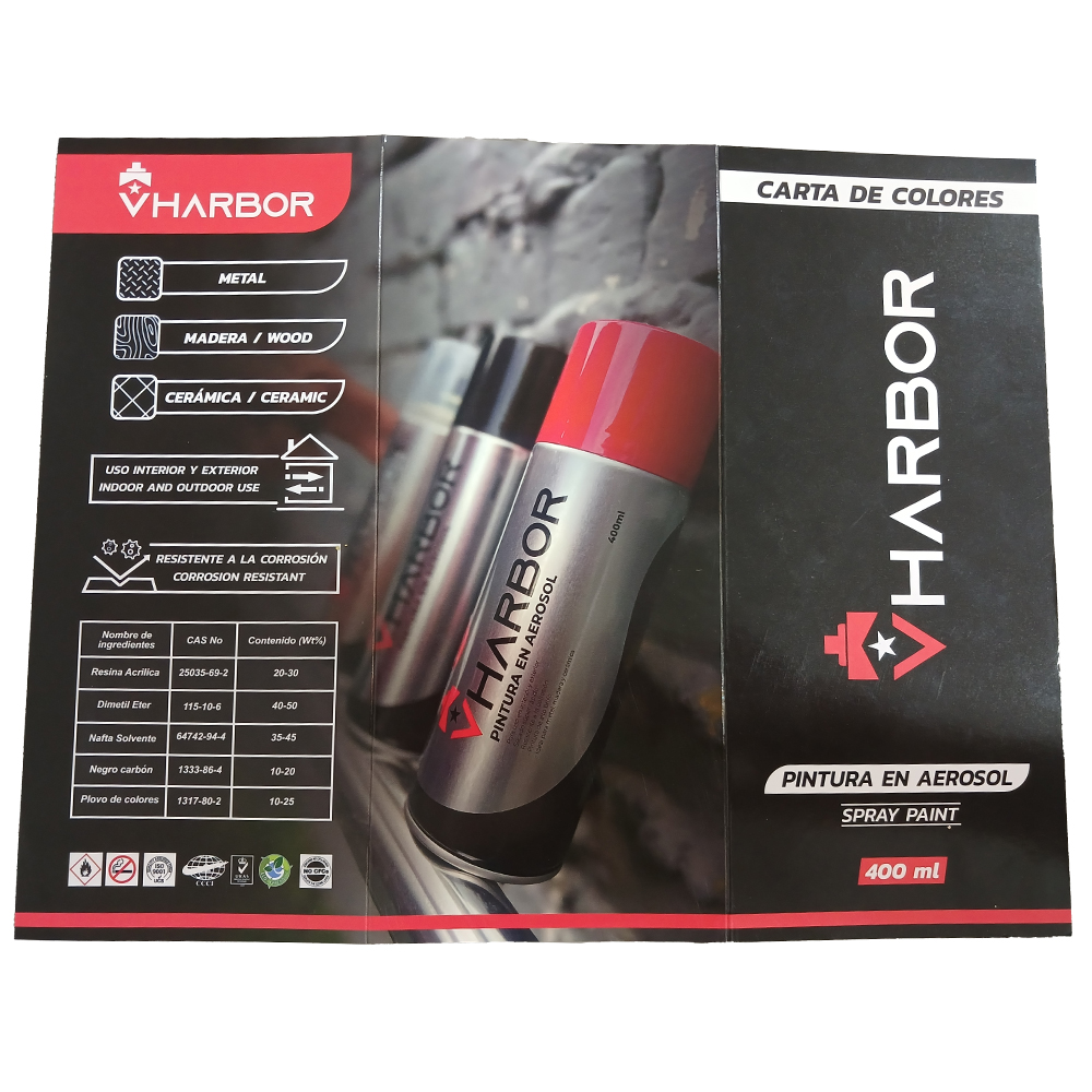 CARTA DE COLORES AEROSOLES  VHARBOR (HT1308)