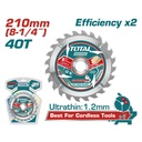 DISCO CORTE MADERA 8-1/4" INDUSTRIAL TOTAL (TAC2332103)
