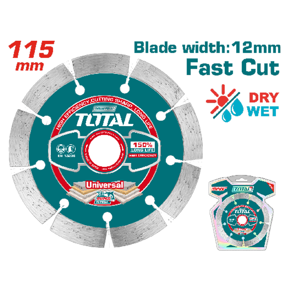 DISCO DIAMANTADO SEGMENTADO 4 1/2" INDUSTRIAL SUPER TOTAL (TAC21111512)