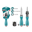 DESTORNILLADOR RACHET JUEGO X 8 PCS INTERCAMBIABLES TOTAL (TACSD30086)