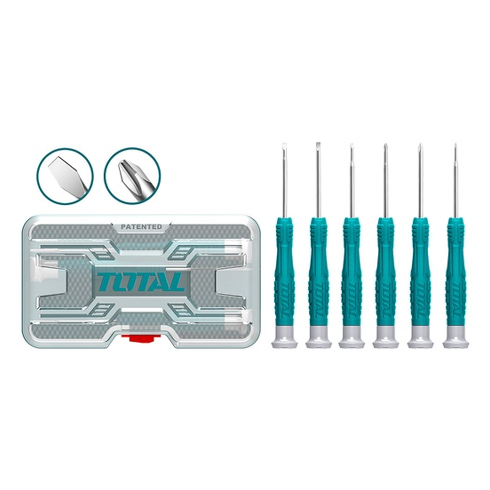 DESTORNILLADOR RELOJERO CROMO VANADIUM JUEGO X 6 PZS TOTAL (THT250PS0601)