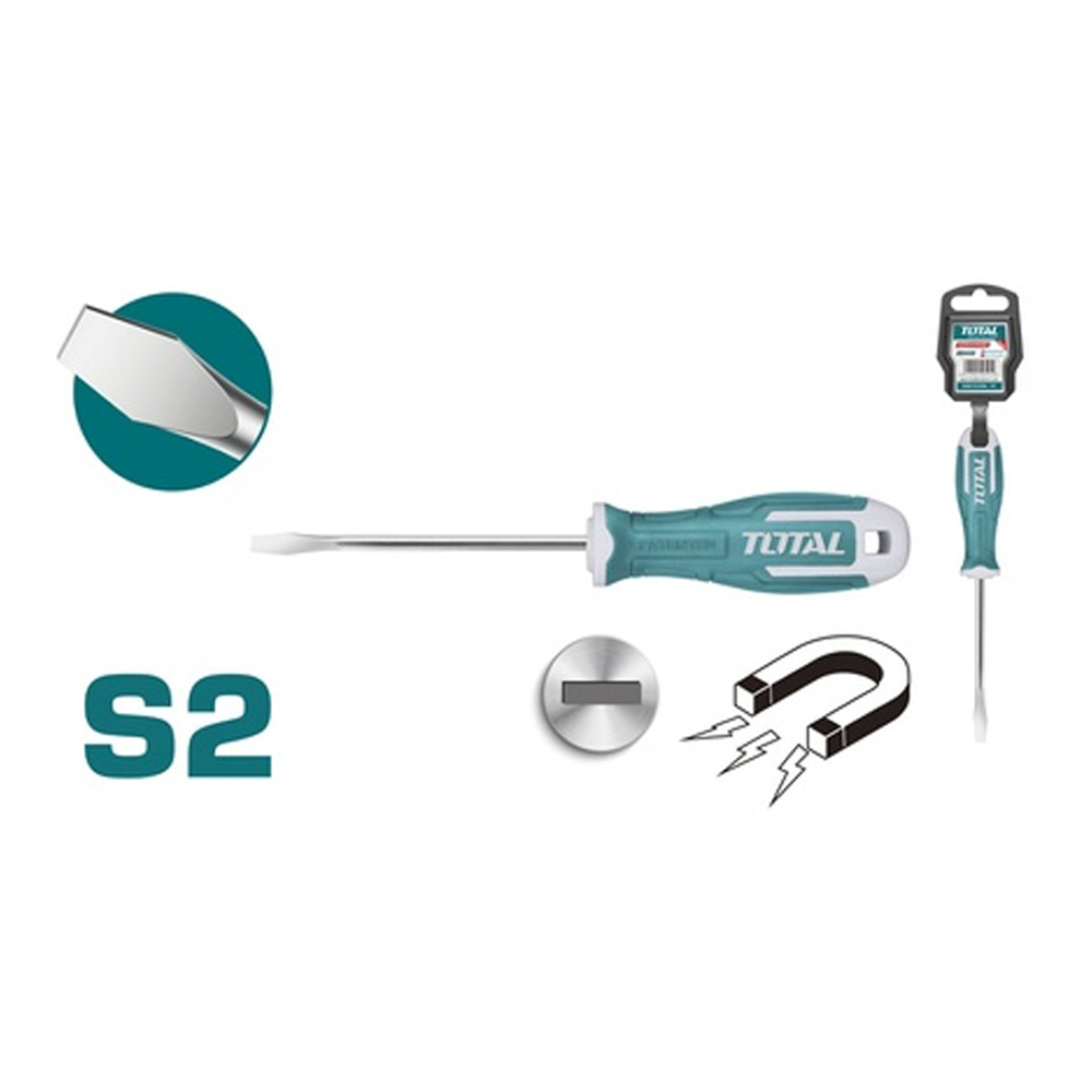 DESTORNILLADOR 55X100MM (-) PUNTA INMANTADA INDUSTRIAL TOTAL (THT265100)