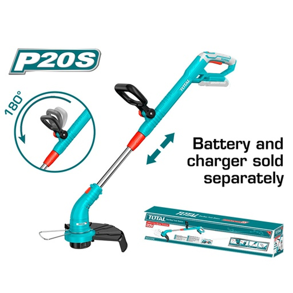 GUADAÑADORA INALAMBRICA 20V EXPANDIBLE BATERIA Y CARGADOR NO INCLUIDO TOTAL (TGTLI20018)