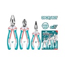 JUEGO DE ALICATES X 3 PZS INDUSTRIAL (PINZA 6",CORTAFRIO 7",ALICATE 8") TOTAL (THT2K0301S)