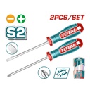 JUEGO DESTORNILLADORES X 2 PZS PUNTA INMANTADA SUPER TOTAL (TKSDS0226)