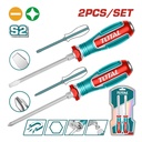 JUEGO DESTORNILLADORES X 2PZS  PUNTA INMANTADA INDUSTRIAL SUPER TOTAL (TGTST0206)