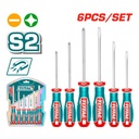 JUEGO DESTORNILLADORES X 6 PCS PUNTA IMANTADA SUPER TOTAL (TKSDS0626)