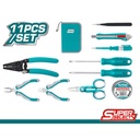 KIT DE HERRAMIENTAS X 11 PZS PARA ELECTRICISTA TOTAL SUPER SELECT (TKETS0111)