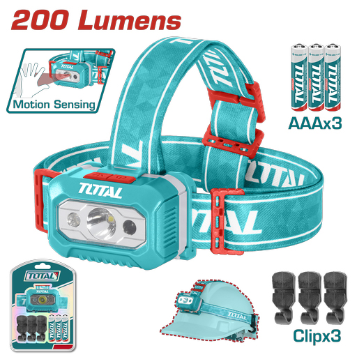 LINTERNA MINERO 200 LUMENES INCLUYE BATERIA SUPER TOTAL (THL013AAA6)