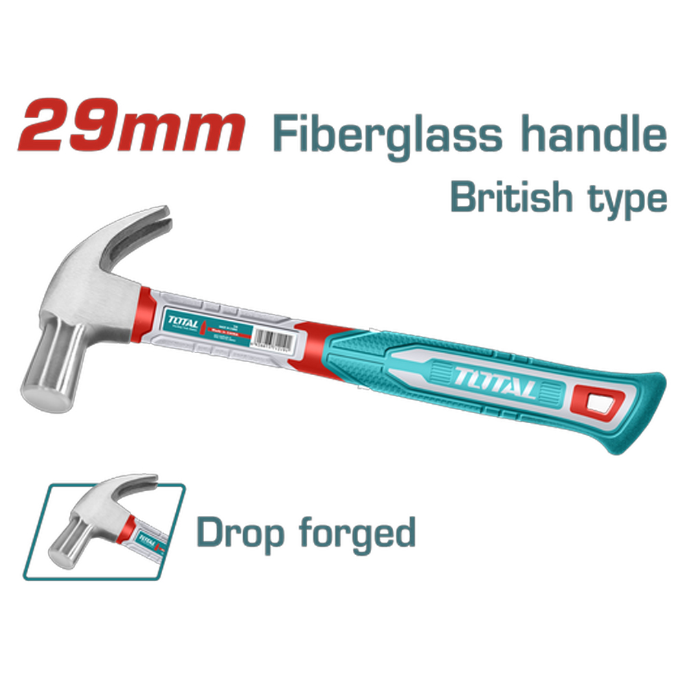 MARTILLO 29MM MANGO FIBRA DE VIDRIO SUPER TOTAL (THCH61029)