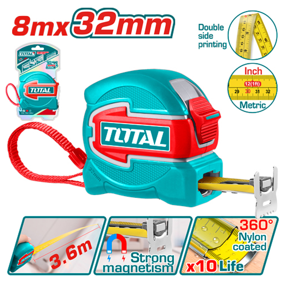 METRO 8  MTS HOJA 32MM  INDUSTRIAL SUPER TOTAL (TMT80832)