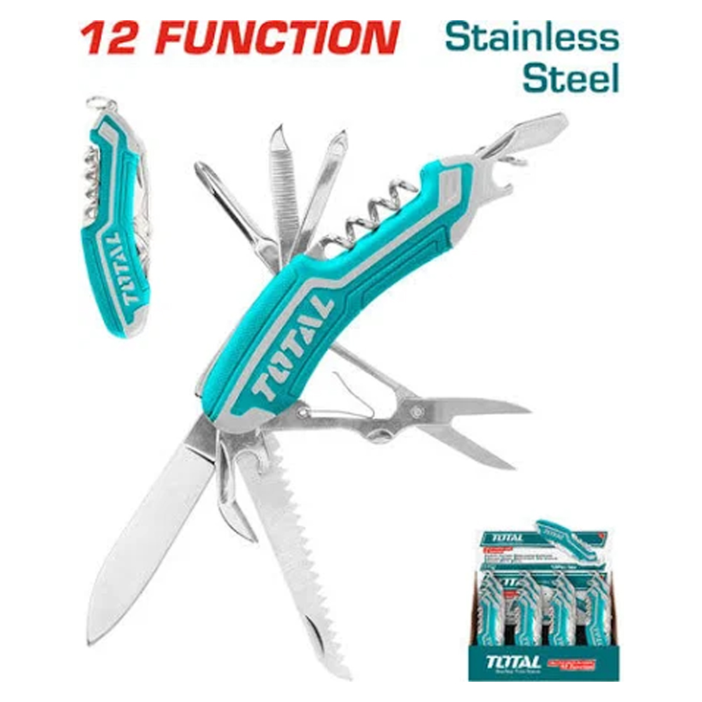 NAVAJA MULTIFUNCIONAL 12 EN 1 MANGO EN ALUMINIO TOTAL (THMFK0126)