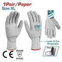 GUANTE POLYESTER XL ANTICORTE CON RECUBRIMIENTO DE PU INDUSTRIAL SUPER TOTAL (TSP1702-XL)