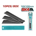 REPUESTO BISTURI NEGRO 18 X 100 MM JUEGO X 10 UNIDADES INDUSTRUAL SUPER TOTAL (THTCB181)