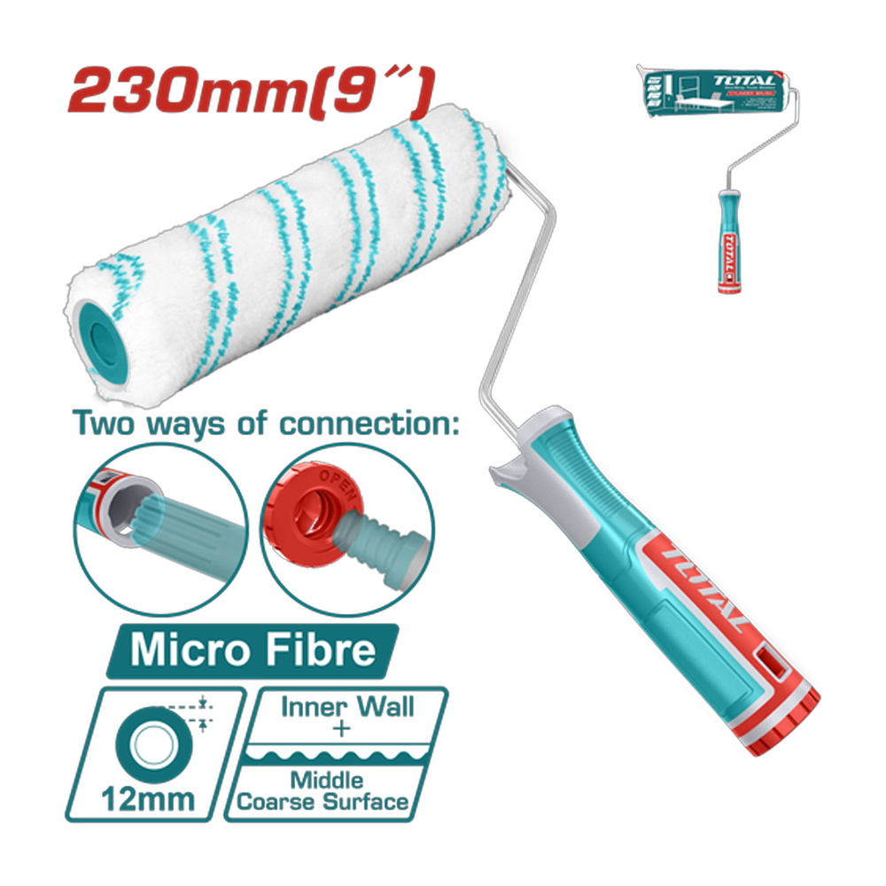 RODILLO FELPA 9" BLANCO RESISTENTE A SOLVENTES INDUSTRIAL SUPER TOTAL (THT8592D)