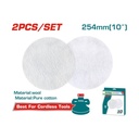 SET DE ALMOHADILLA PARA POLICHADORA (LANA-ALGODÓN) X 2 PZS 10" SUPER TOTAL (TAC25402)