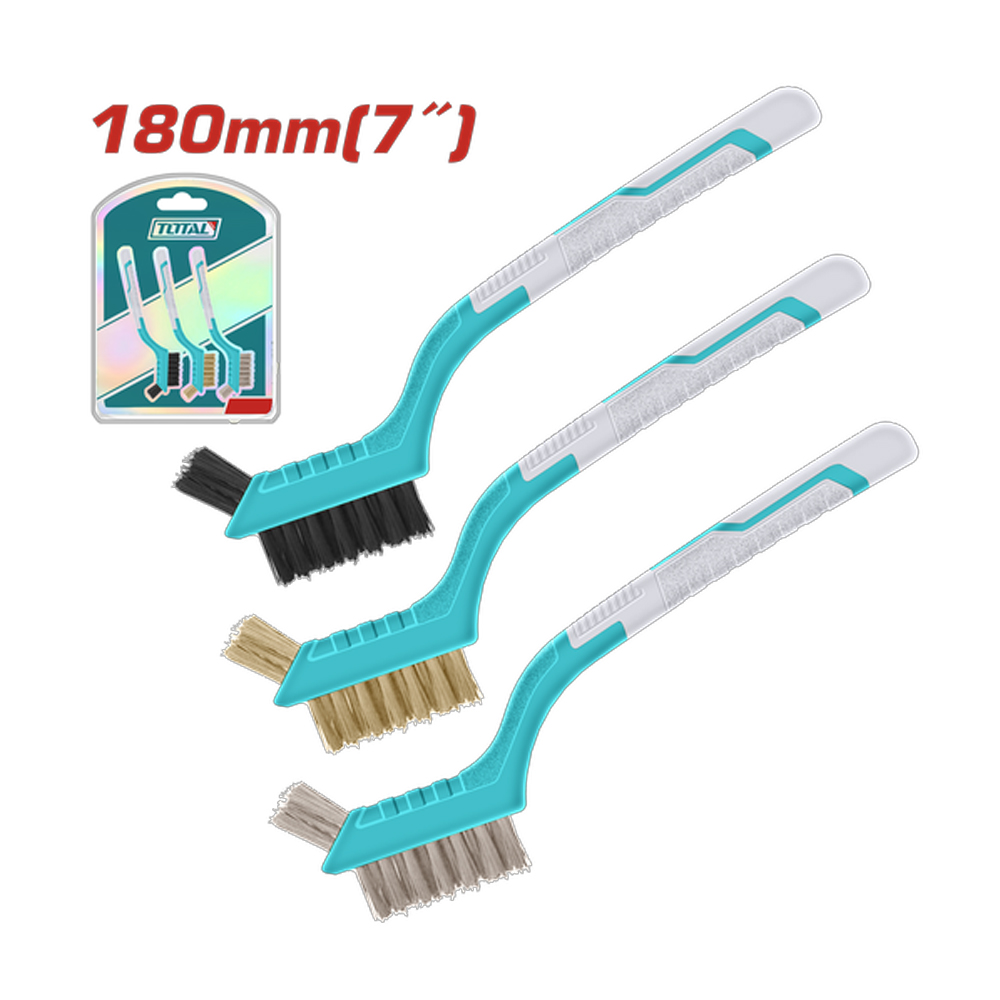 SET DE CEPILLO DE ALAMBRE 7" X 3 PCS SUPER TOTAL (TAC38033)