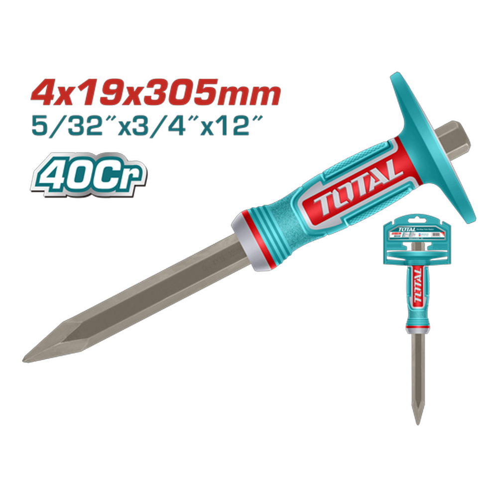 CINCEL PUNTA 5/32 X 3/4 X 12" CON PROTECTOR INDUSTRIAL SUPER TOTAL (THT4530419)