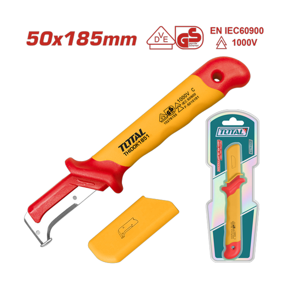 CUCHILLO PELACABLE 185MM AISLADO RECTO INDUSTRIAL SUPER TOTAL (THIDCK1851)