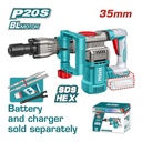 DEMOLEDOR SDS HEX INALAMBRICO 20V 16J INCLUYE ACCESORIOS BATERIA Y CARGADOR SE VENDEN POR SEPARADO  INDUSTRIAL SUPER TOTAL  (TDBLI20358)