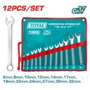 LLAVE MIXTA JUEGO X 12 PZS 6-32MM CRV INDUSTRIAL SUPER TOTAL (THT1022122)