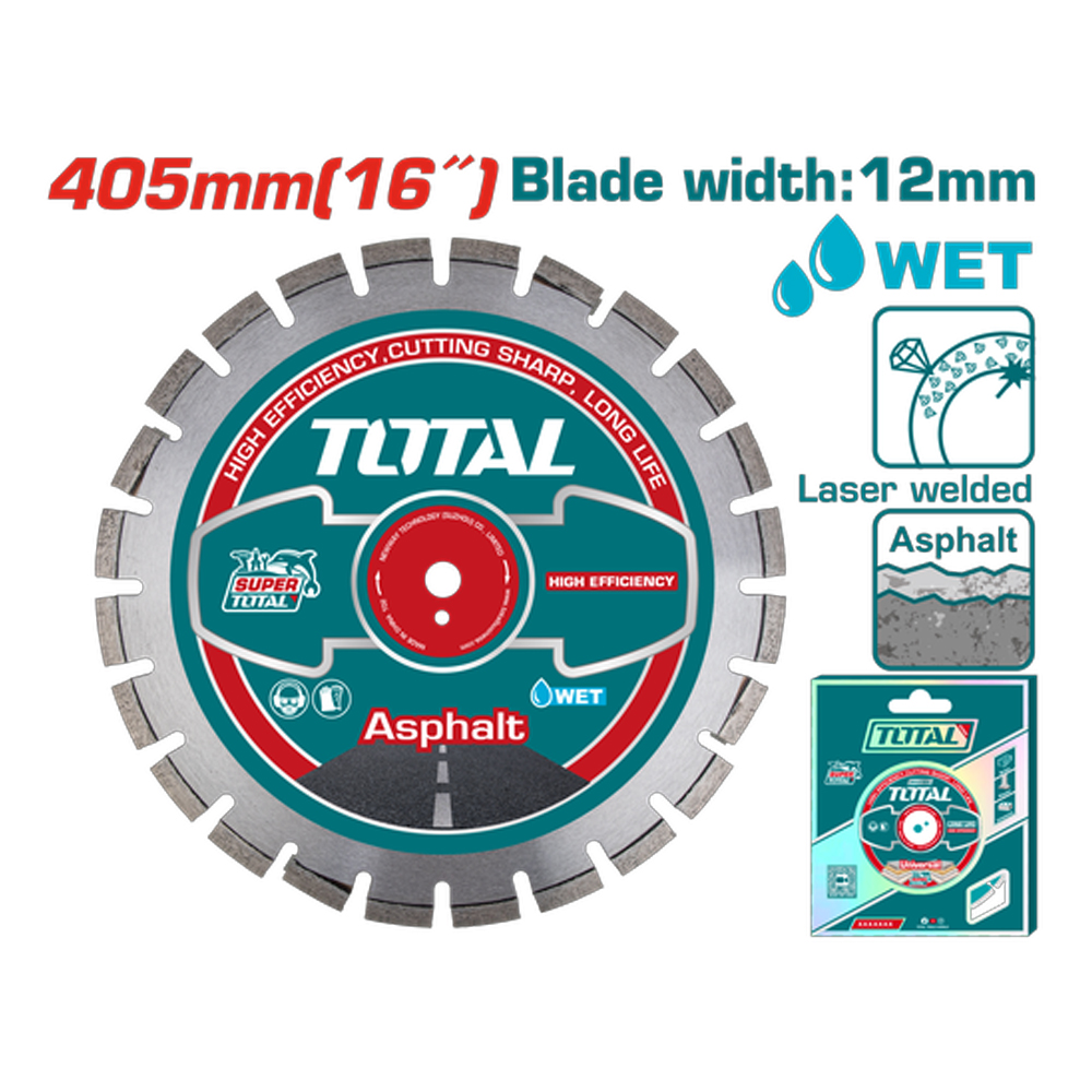 DISCO DIAMANTADO SEGMENTADO 16" ASFALTO INDUSTRIAL SUPER TOTAL (TAC2164053)