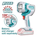 LAMPARA DE TRABAJO INALAMBRICA 20V 2500 LUMENES INDUSTRIAL SUPER TOTAL (TWLI20885)
