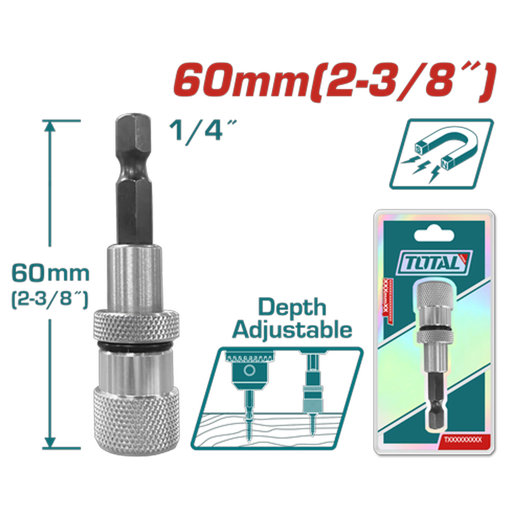 PUNTA EXTENSION MAGNETICA PARA TALADRO  (1/4X2-3/8) TOTAL (TAC464601)