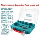 SIERRA COPA BIMETAL 19MM  JUEGO X 9 PZS SUPER TOTAL (TACSH0092)