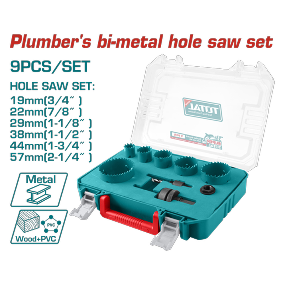 SIERRA COPA BIMETAL 19MM JUEGO X 9 PZS SUPER TOTAL (TACSH0091)