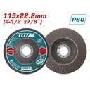 DISCO FLAP 4 1/2  GRANO 60 (115X22.2MM) SUPER TOTAL (TAC6311560)