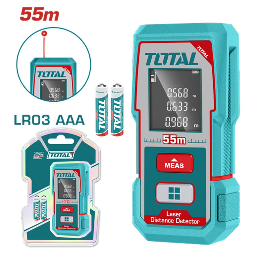 MEDIDOR DE DISTANCIA LASER 55MTS INDUSTRIAL SUPER TOTAL (TMT550166)