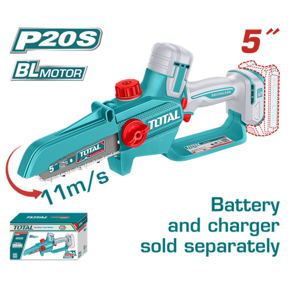 SIERRA MINI INALAMBRICA 5" 20V INDUSTRIAL BATERIA Y CARGADOR NO INCLUIDO TOTAL (TGSLI2056)