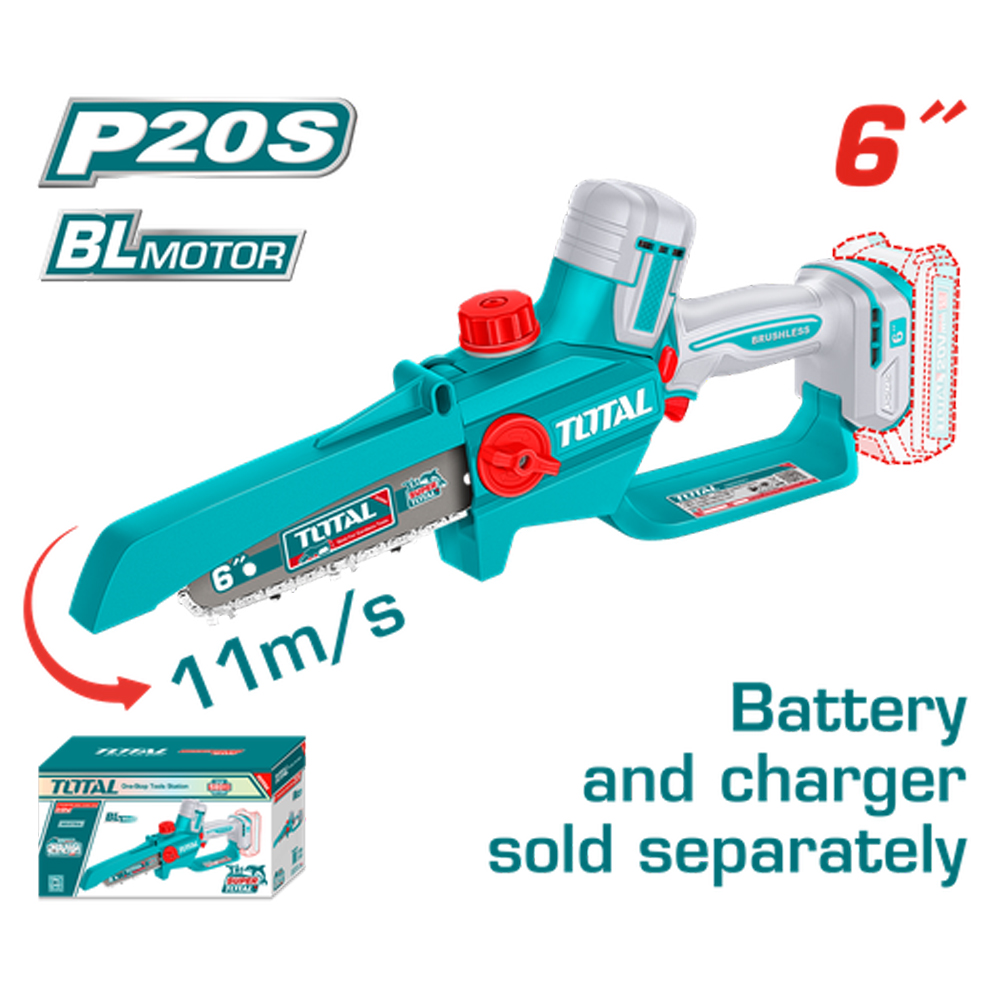 SIERRA MINI INALAMBRICA 6"  20V CARGADOR SE VENDEN POR SEPARADO  INDUSTRIAL  SUPER TOTAL (TGSLI2066)