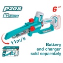 SIERRA MINI INALAMBRICA 6"  20V CARGADOR SE VENDEN POR SEPARADO  INDUSTRIAL  SUPER TOTAL (TGSLI2066)