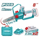 SIERRA MINI INALAMBRICA 8"  20V INDUSTRIAL INCLUYE 2  BATERIA 2.0AH  Y CARGADOR  TOTAL (UTGSLI20882)