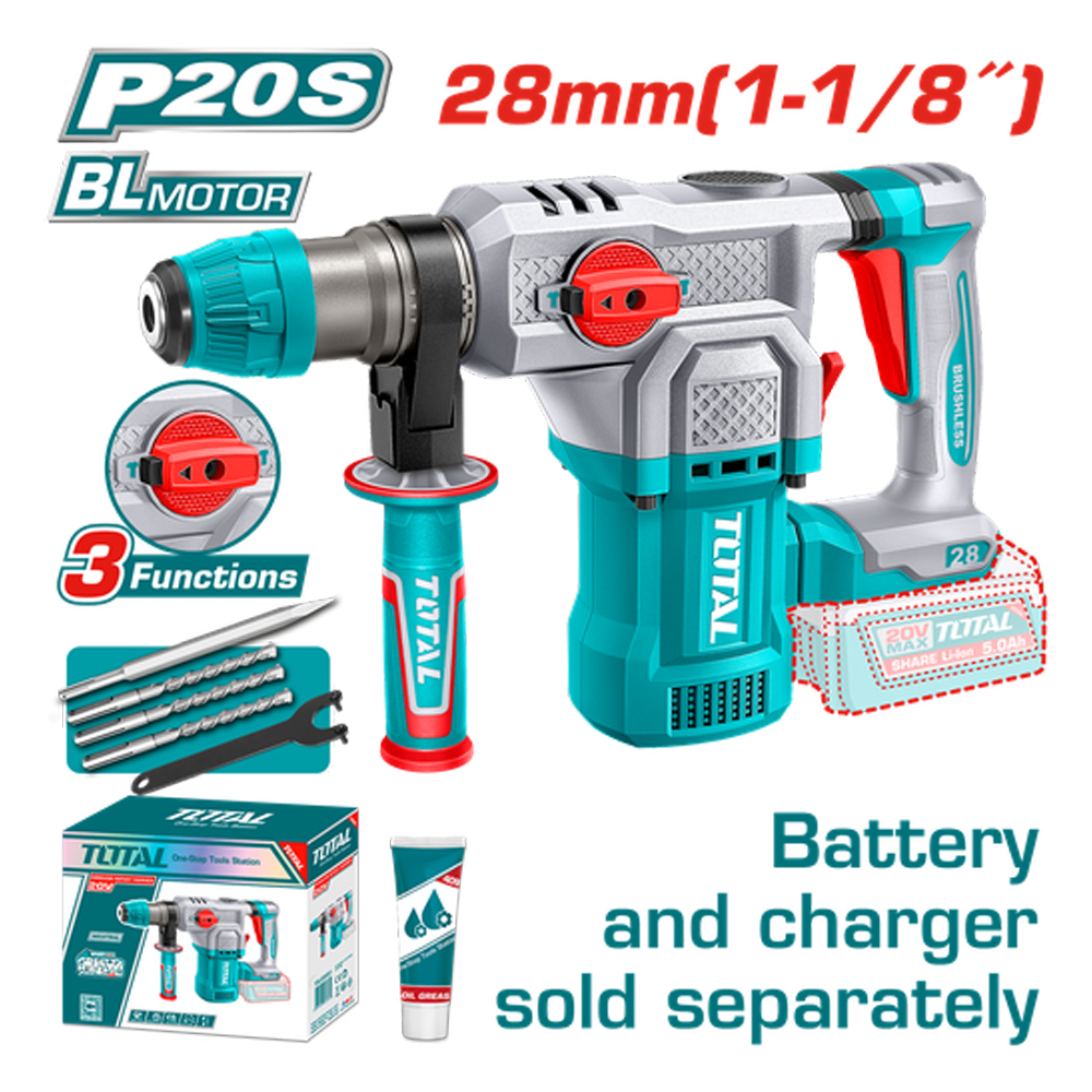 TALADRO ROTOMARTILLO SDS PLUS  4.5 JULES INCLYE ACCESORIOS (TRHLI20286)